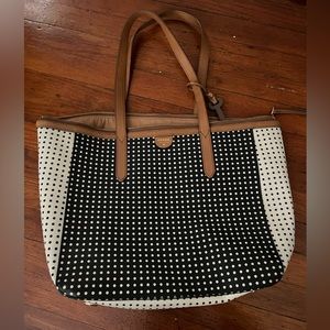 FOSSIL POLKA DOT TOTE